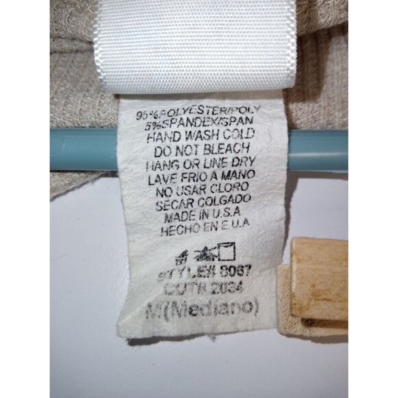 Brenda's Women's Tan Waffle Knit Short Sleeve Top Size Medium - Picture 4 of 4